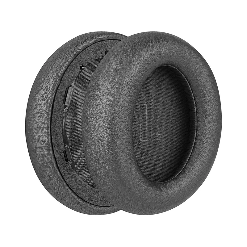 2 Pair Replacement Ear Pads For Anker Soundcore Life Q30/Q35 Protein Leather Headphones Earpads(Black)