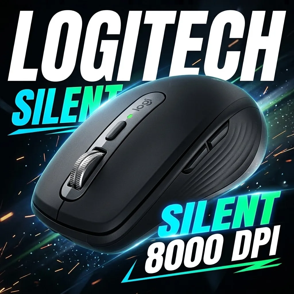 Logitech MX Anywhere 3S Wireless Mouse Darkfield Glass Tracking 8000 DPI MagSpeed Silent Multi-Device USB-C for Travel PC Mac