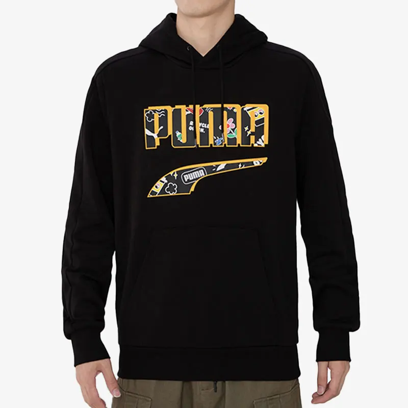 

Puma подлинная новая мужская и женская свободная и удобная повседневная толстовка с капюшоном 534514-01