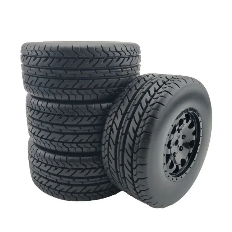 Pneus de camion de parcours court 112mm 1/10, roue hexagonale de 12mm pour voiture Slash Arrma Senton HuanQi 727 Vkar 10sc Hpi Rc, 4 pièces