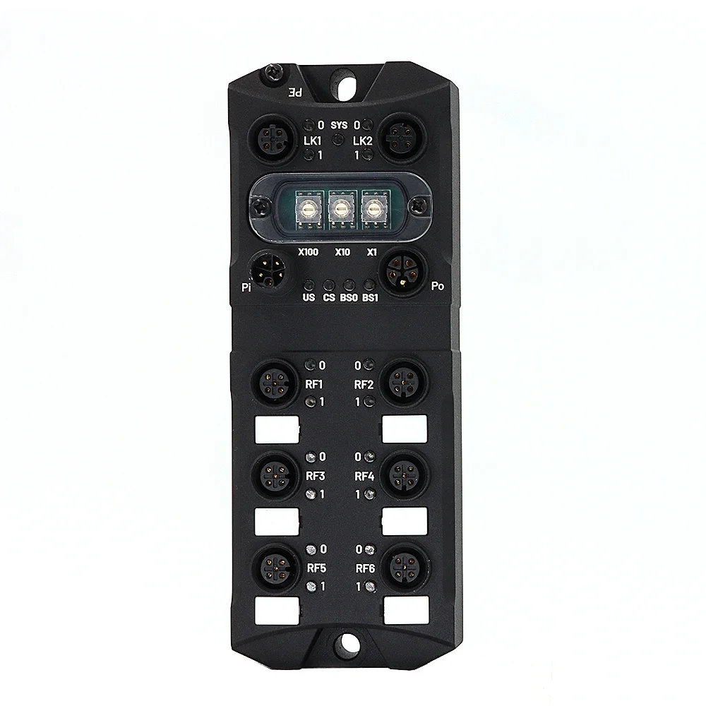 KRONZ Gateway Module with EtherCat Interface Supports PLC IP67 18-30V M12 5 Pin Female Male Connector RS-485 RFID Gateway Module