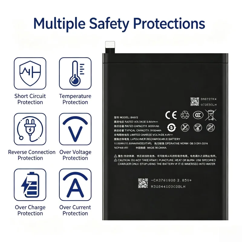 New Replacement Battery for Meizu Note 5 Meizu15 16S Pro C9 Pro7 16X 18S Li-ion Mobile Phone Internal Repair Battery