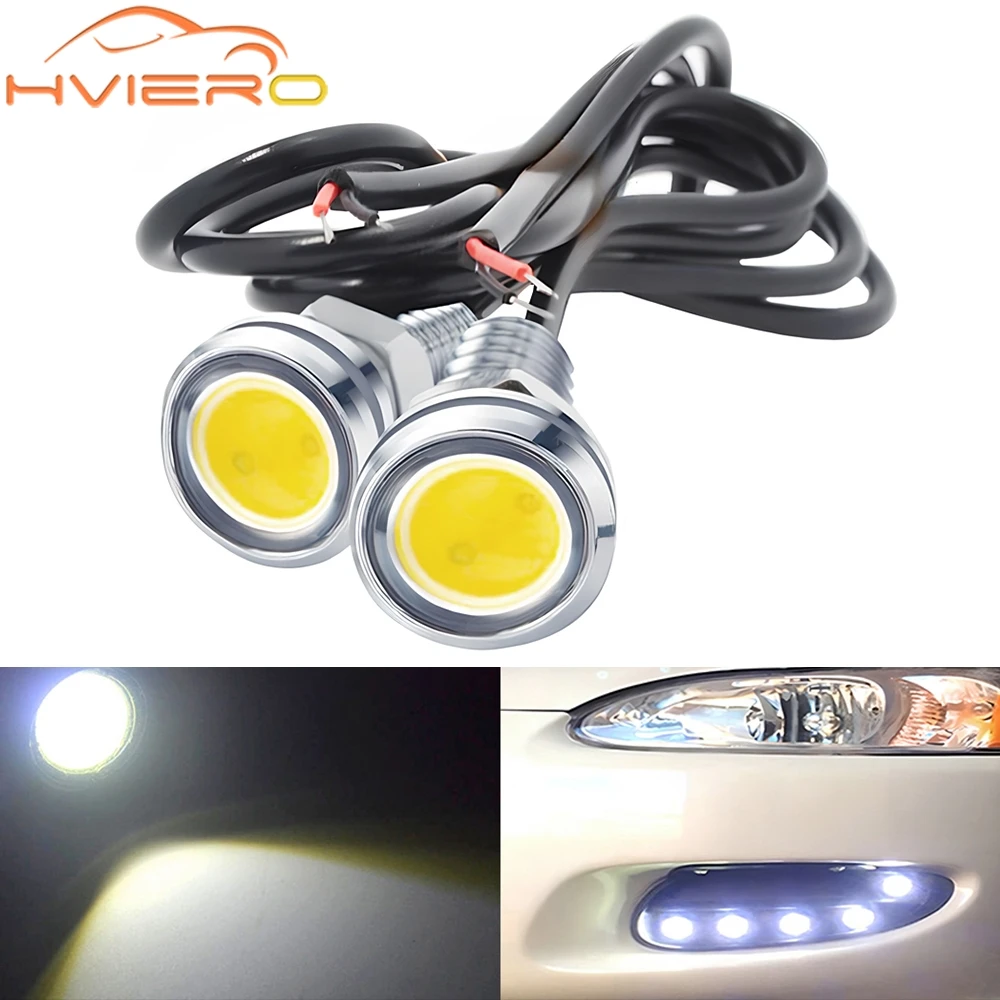 2X White Red 18mm 23mm Eagle Eye Light DRL Backup Bulb Car Auto Motor Led Turn Signal Reverse Parking Brake Trunk Lamp Daylight