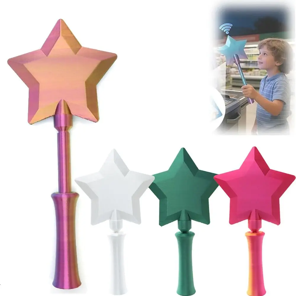 Portable Non-contact Payment Card Holder 3D Printed Star Shape Star Wand Tap To Pay Credit Card Magic Wand Retractable