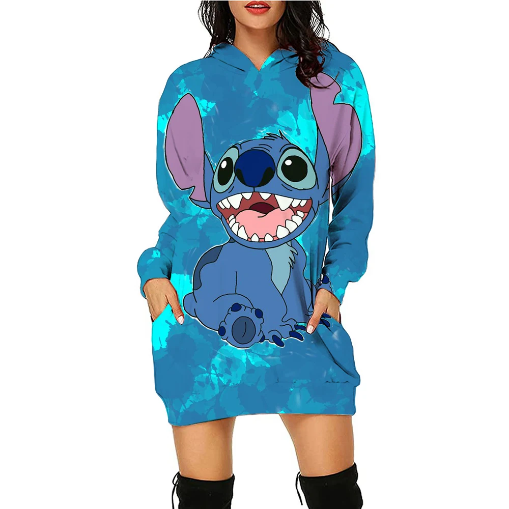 Sweater Dress Luxury Party Mini Stitch Hoodie Dresses for Women 2024 Long Sleeves Sexy Disney Kawaii Chic Woman Evening Y2k Prom