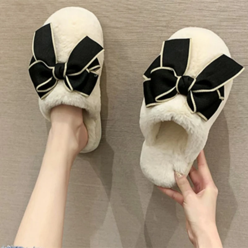 

​Cute Cartoon Women's Indoor Home Slippers Winter Warm Plush Cotton Floor Slippers Ins Style Slip Resistant​
