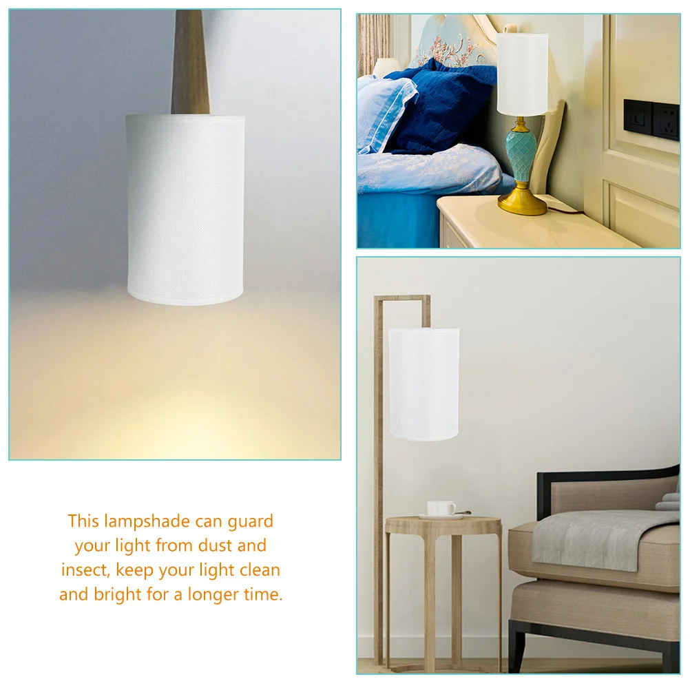 

Round Fabric Lampshade Light Cover for Bedroom Living Room Pendant Ceiling Table Floor Wall Light Fixture Softens Brightness