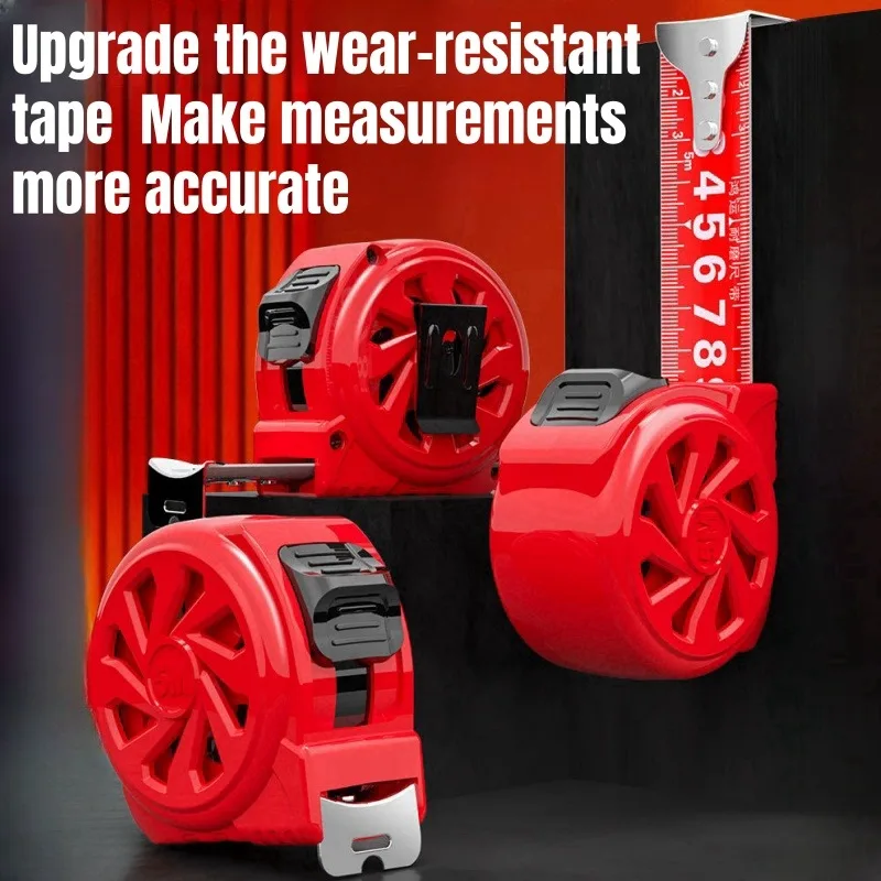 5M Meetlint Intrekbare Rode Hoge precisie 3M 7.5M Meetlint Verdikte slijtvaste Tape Praktische Meetinstrumenten