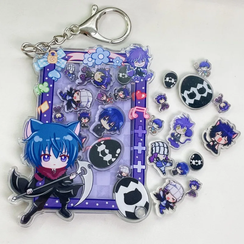 Shugo Chara Anime Keychain Hinamori Amu Tsukiyomi Ikuto Acrylic Key Chain Woman Kawaii Bag Pendent Decor Accessories Collection