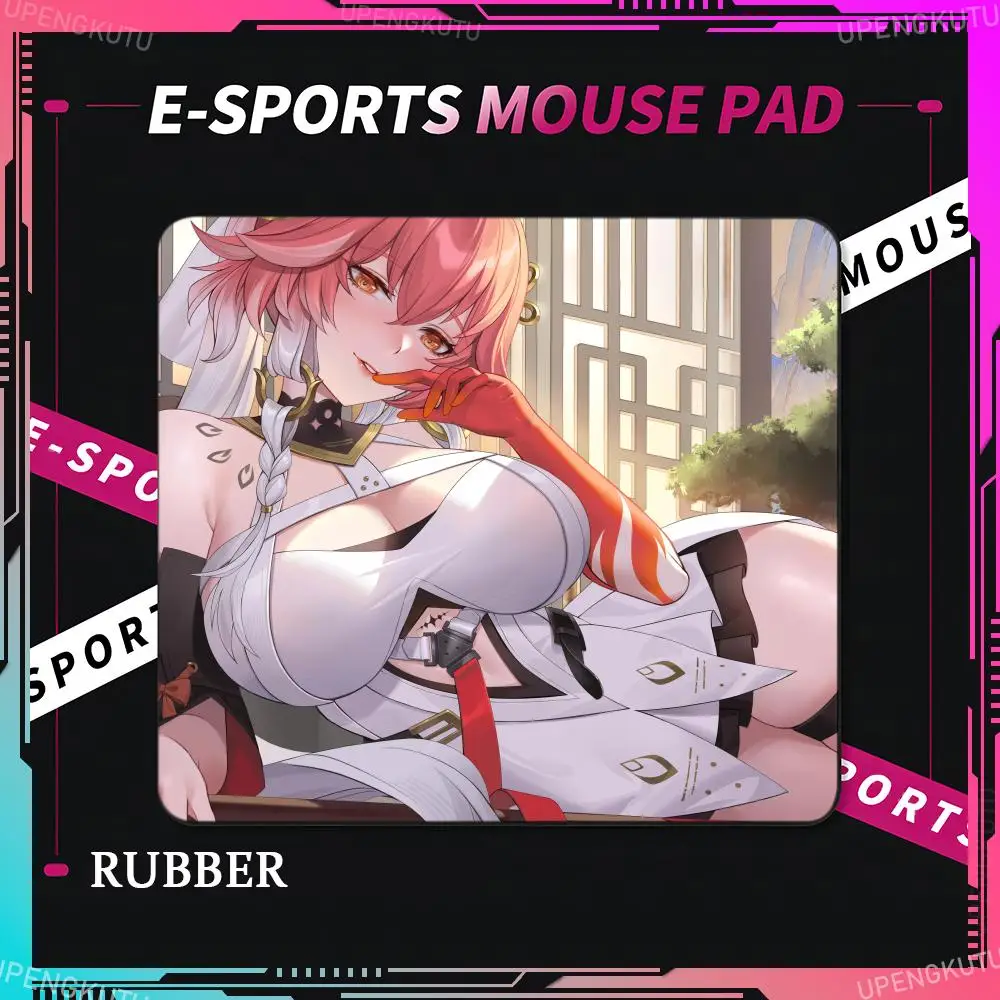 W-uthering Waves Changli Anime HD MousePad Kawaii Keyboard Pad Sexy Beauty E-sports Gamer Accessories Lock Edge Rubber Mouse Pad