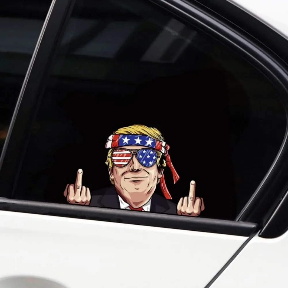 Donald Trump car sticker waterproof cartoon funny sticker, used for car windows, bumpers, rear windshields, body car decorations