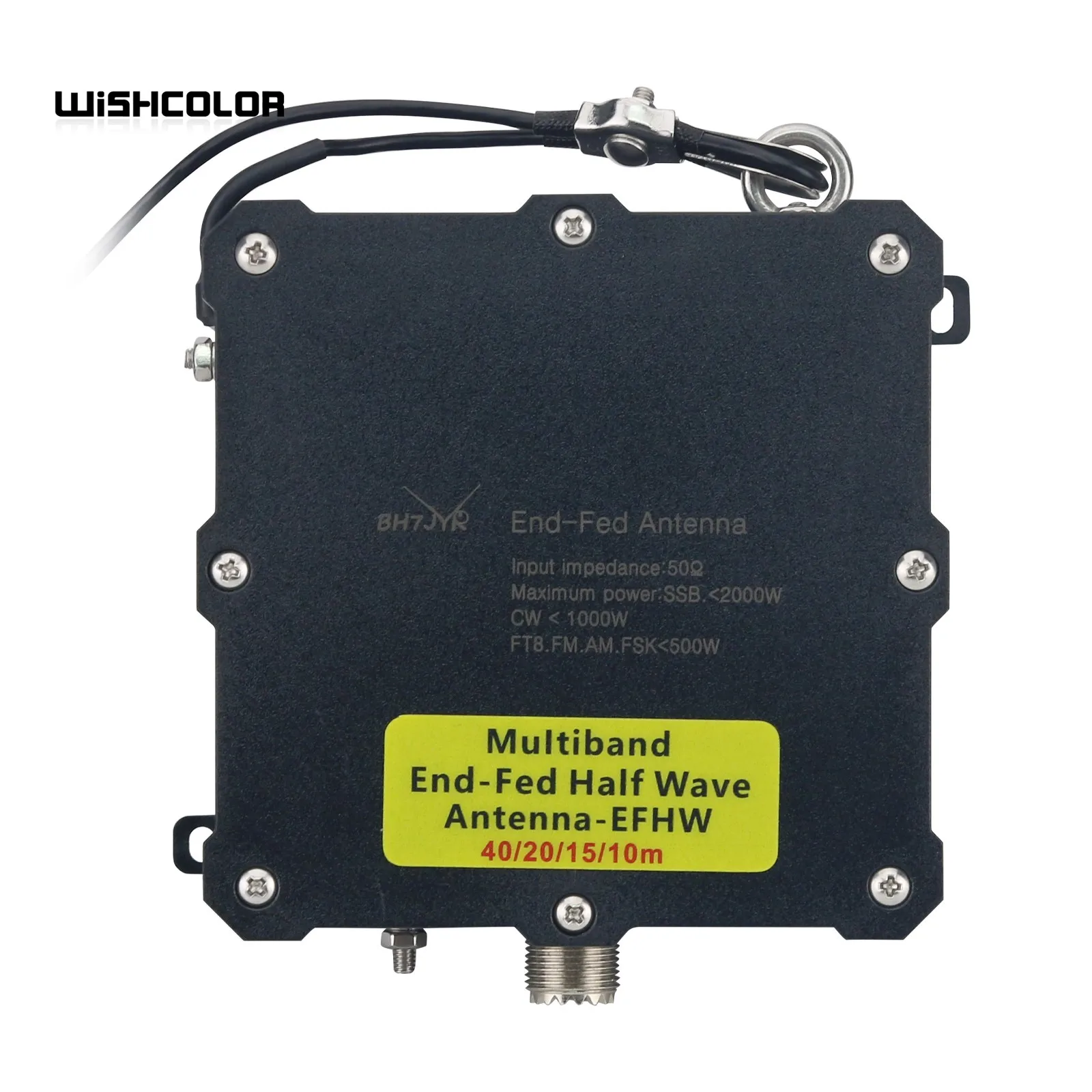 Wishcolor JYR-4010 Four Band High Power Shortwave End Fed Antenna Natural Resonance for 10/15/20/40 Meter Wave