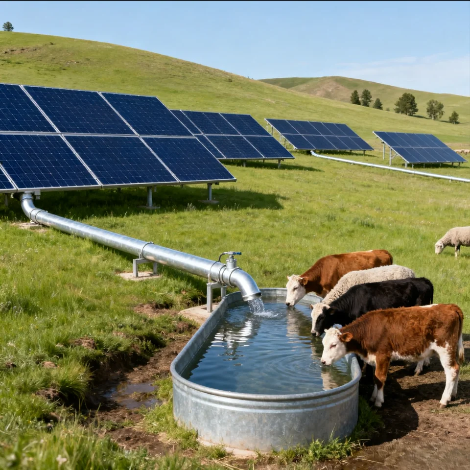 مضخة مياه تعمل بالطاقة الشمسية للري الزراعي بالطرد المركزي، تحافظ على جهد أقل، ضخ ذاتي التحضير، عميق متسامن