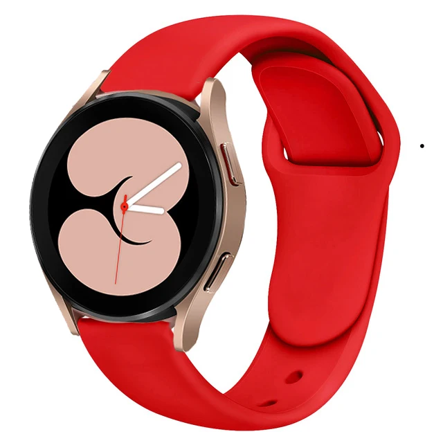 Pulseira de silicone de 20mm para samsung galaxy watch 7/6/5/4 44mm 40mm 5pro 45mm pulseira esportiva relógio 4 6 clássico 47mm 43mm