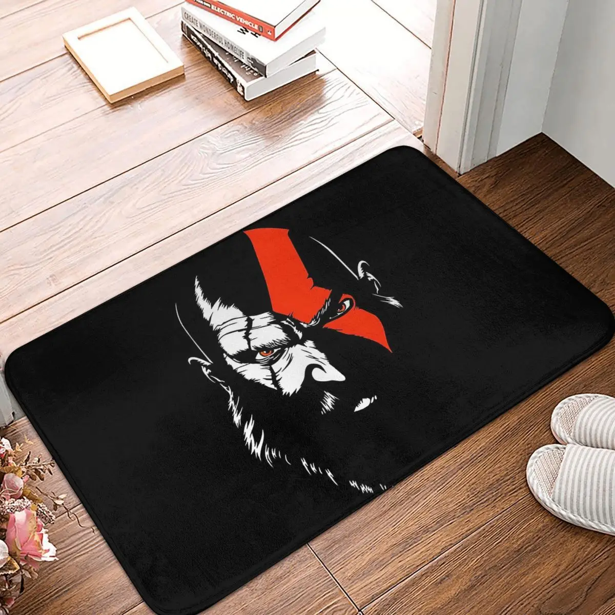 Skull Kratos God Of War Doormat Rug Carpet Mat Footpad Polyester Anti-slip Durable Front Room Corridor Kitchen Bedroom Balcony