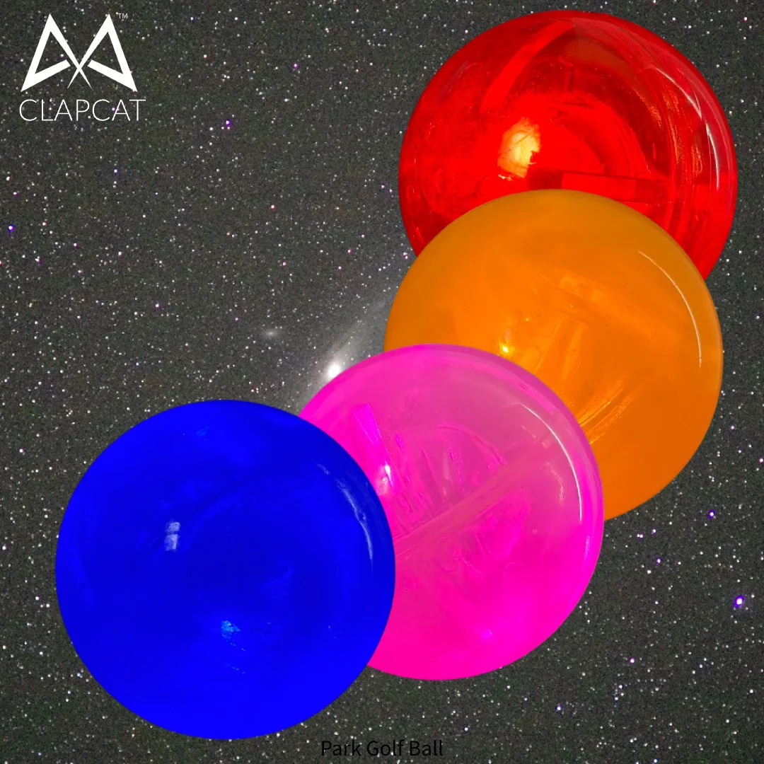 Clapcat Park Golf Ball 3 Layers LED Park Golf Ball 60mm Blue Red Pink Yellow Orange