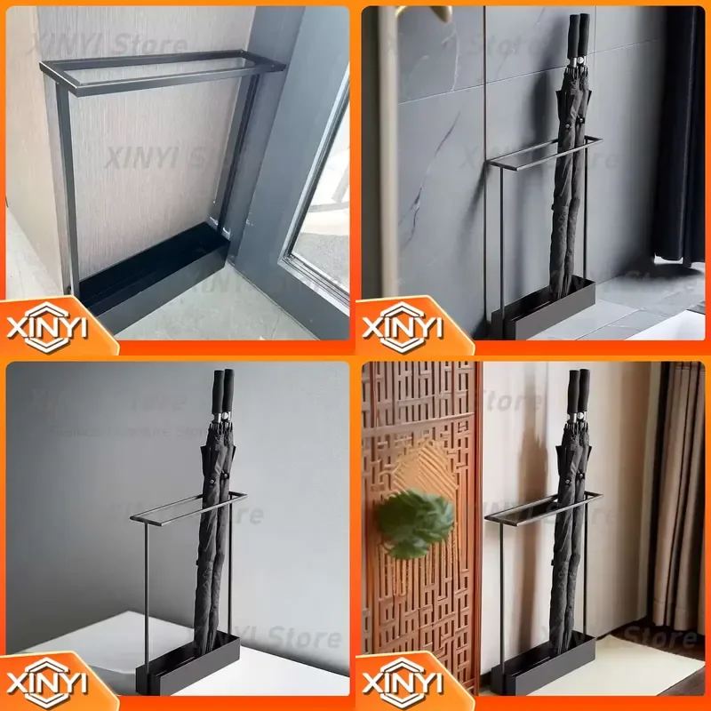 Nordic Umbrellas Stands for Black Metal House Umbrellas Holder Iron Umbrella Rack for Luxury Entrance Modern Umbrella Spare