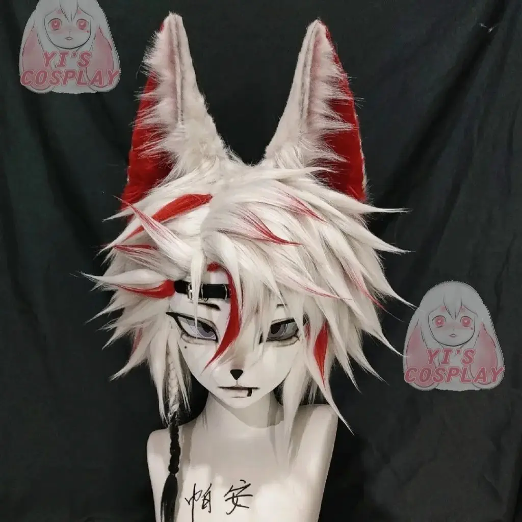 맞춤형 수제 맞춤형 Fursuit 머리 모피 Kigurumi 머리 Yis Cosplay Kemono 헤드셋 Beast 맞춤형 Fursuit Kemono Head