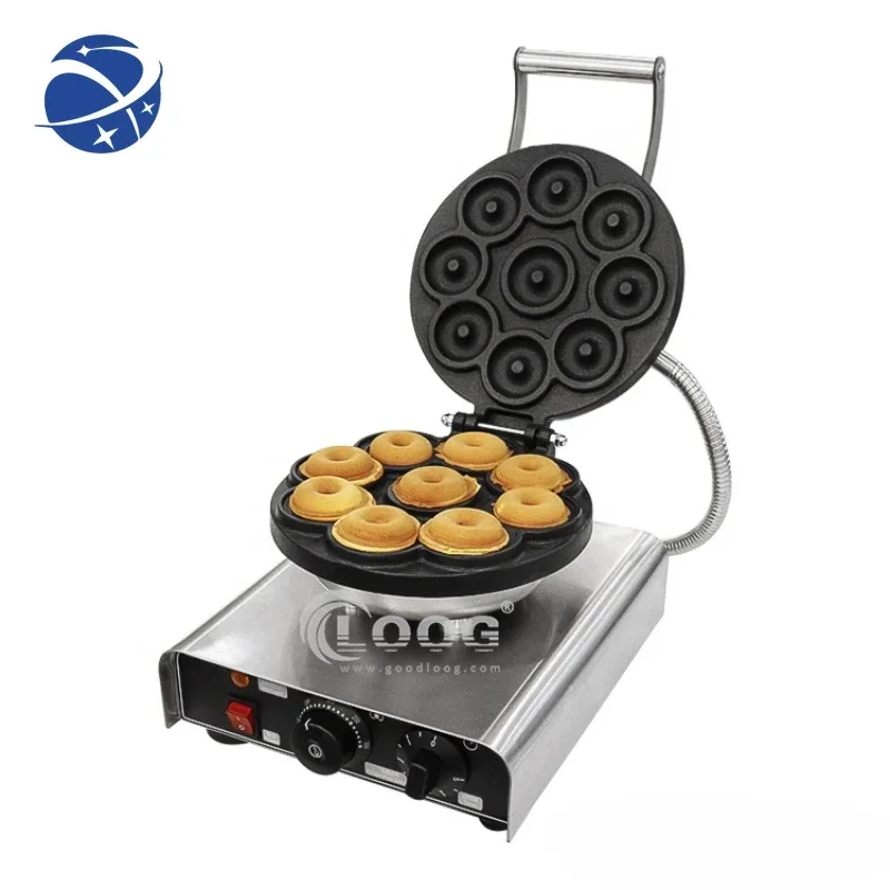 YYHC Factory Supply Easily Operated Kitchen Equipment Electric Tabletop Waffle Donuts Machine Mini Commercial Cheap Donut Maker