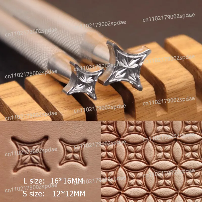 304 Stainless Steel Leather Embossing Stamp  - Wheat Pattern Metal Press Mold For Leathercraft, DIY Leather Stamping Tool