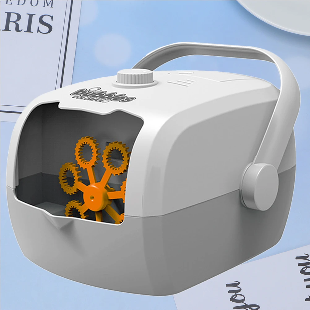 Automatyczny zestaw do robienia baniek mydlanych, zabawka ręczna dla dzieci, elektryczny generator baniek do użytku na zewnątrz, pełny zestaw.