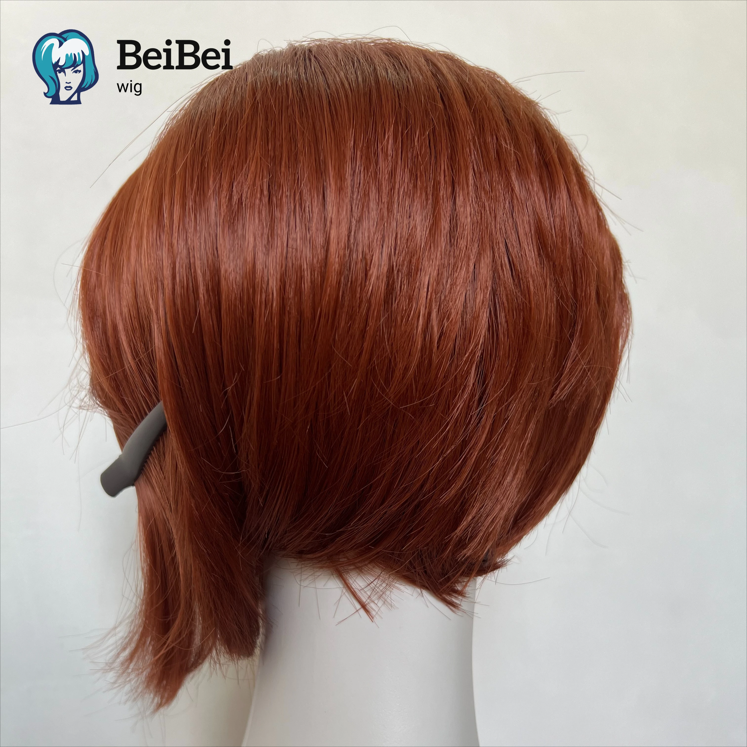 Dark Orange Wig for Men 13*4 HD Lace Front Wig 6 Inch Short Straight Synthetic Lace Wigs Heat Resistant Fibers Wigs for Cosplay