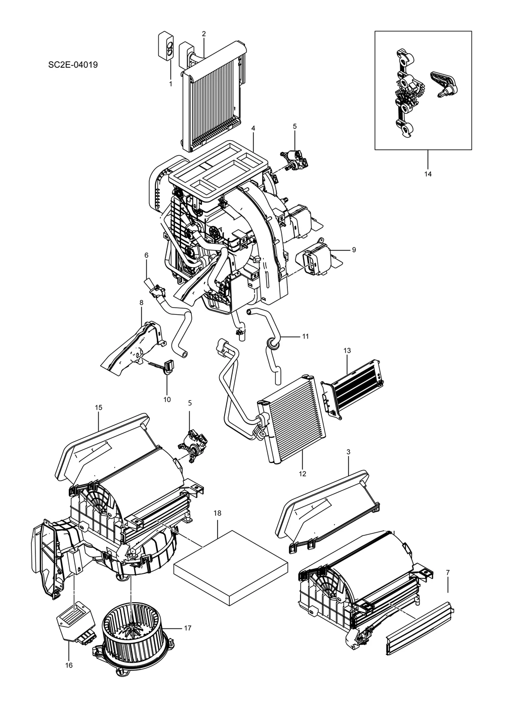 For Byd Atto3 Yuan Plus 2021-2025 Sc2e-04019 Air Conditioning System Original Car Accessories Para Auto Tools