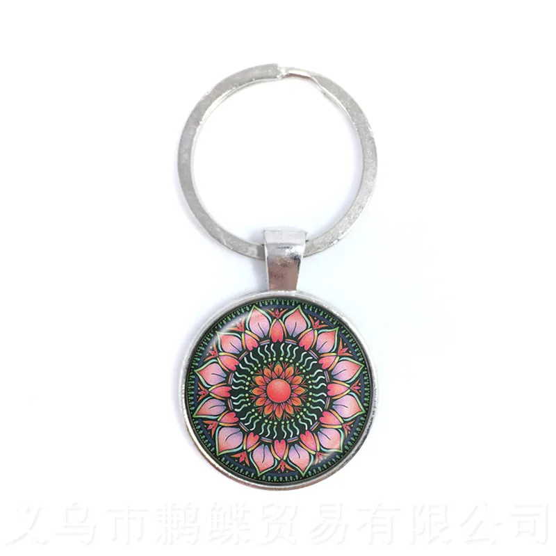 Vintage Jewelry Mandala Keychain Henna OM Symbol Buddhism Zen Online Shopping India 2018 Fashion Keyring For Men Women