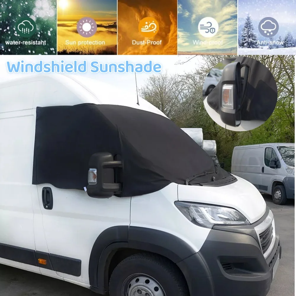 Car Windshield Sunshade Blackout Blind Screen Cover Windshield Sunshades For Fiat Ducato Peugeot Boxer Citroen Relay 2006-Onward