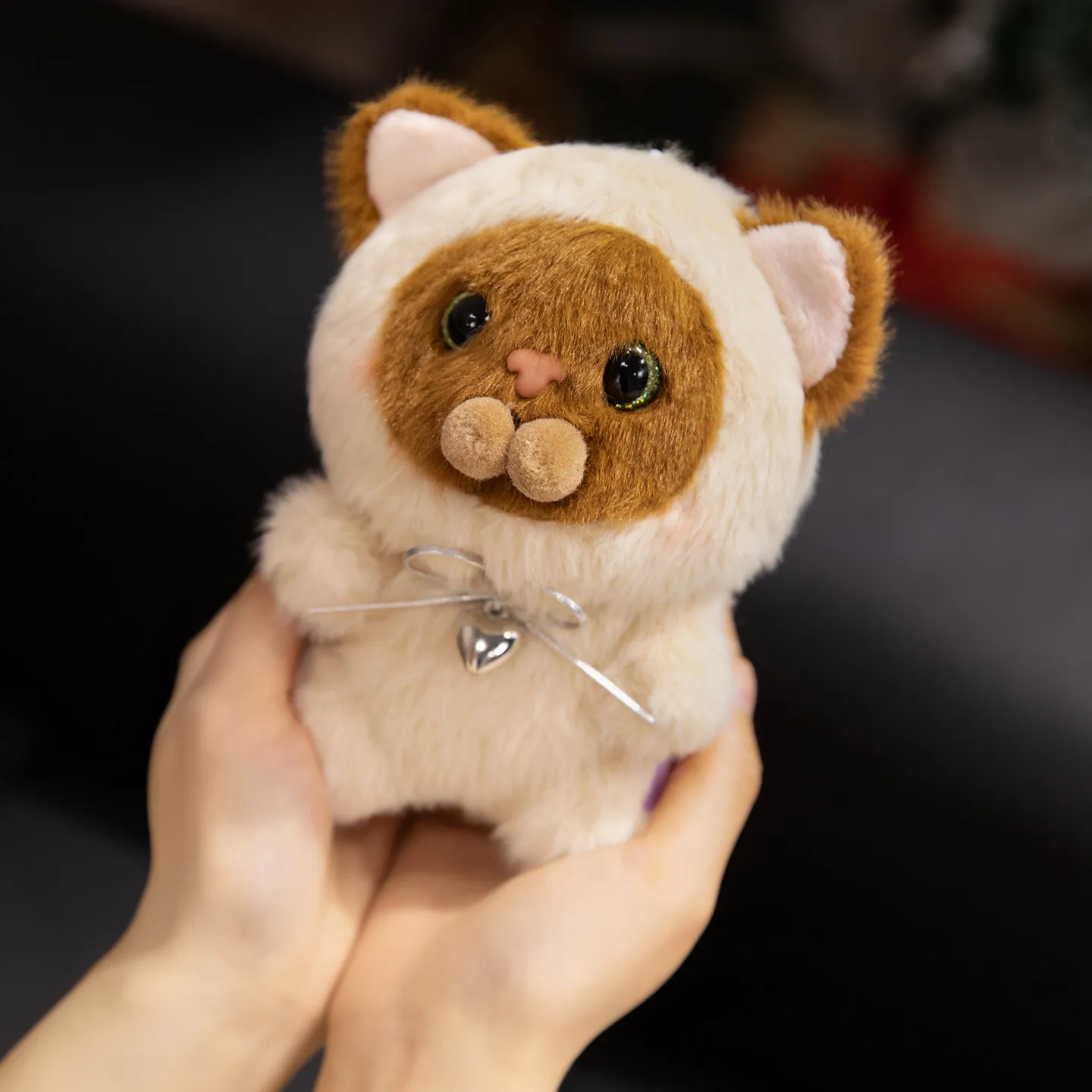 5 stili gatto peluche Stuffe Super carino siamese Calico gatto portachiavi ciondolo zaino Decor giocattolo per bambini regalo di compleanno