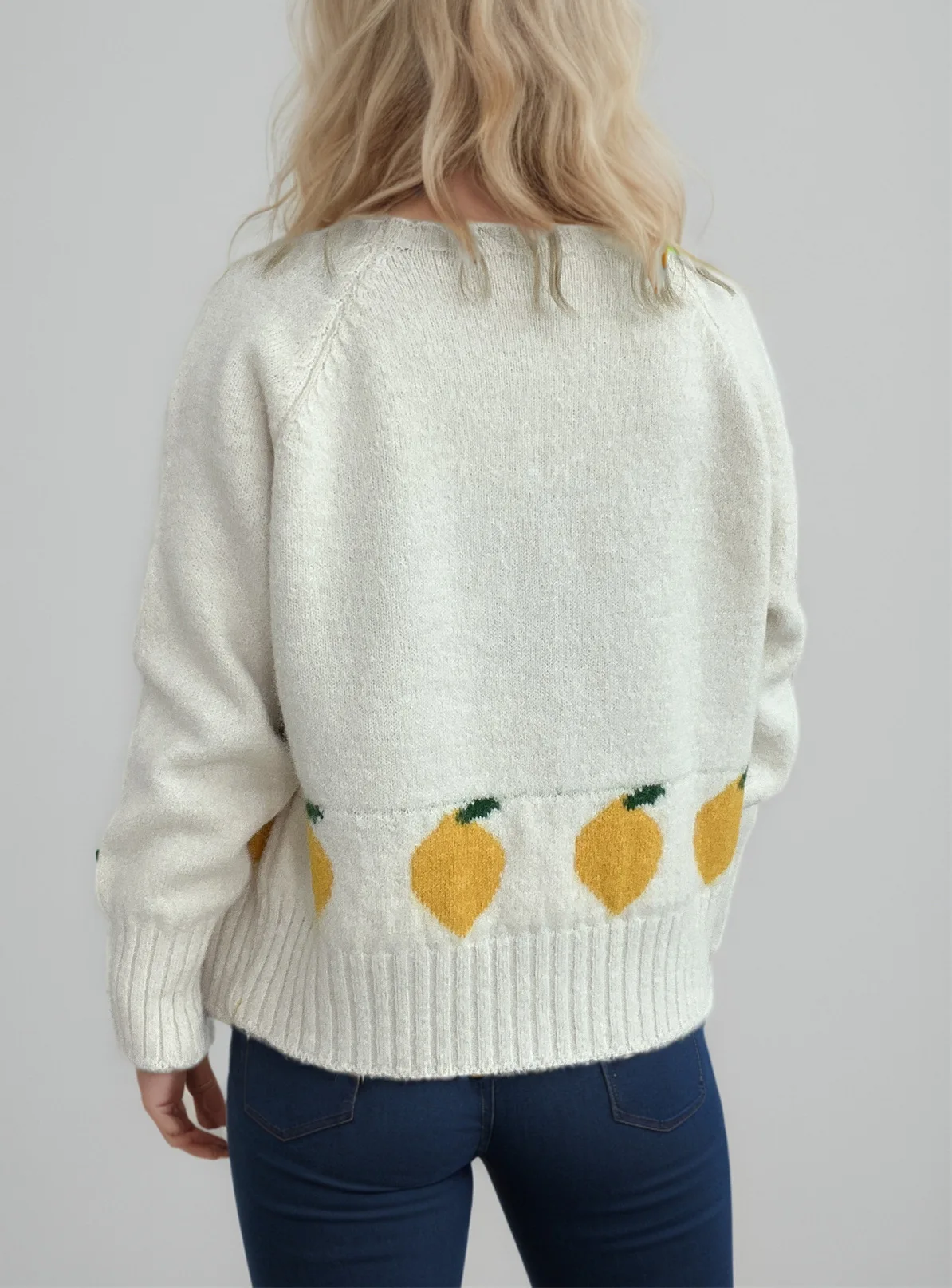 2025 가을 겨울 달콤한 신상 오렌지 니트 스웨터 라운드 넥 버튼 캐주얼 여성 가디건