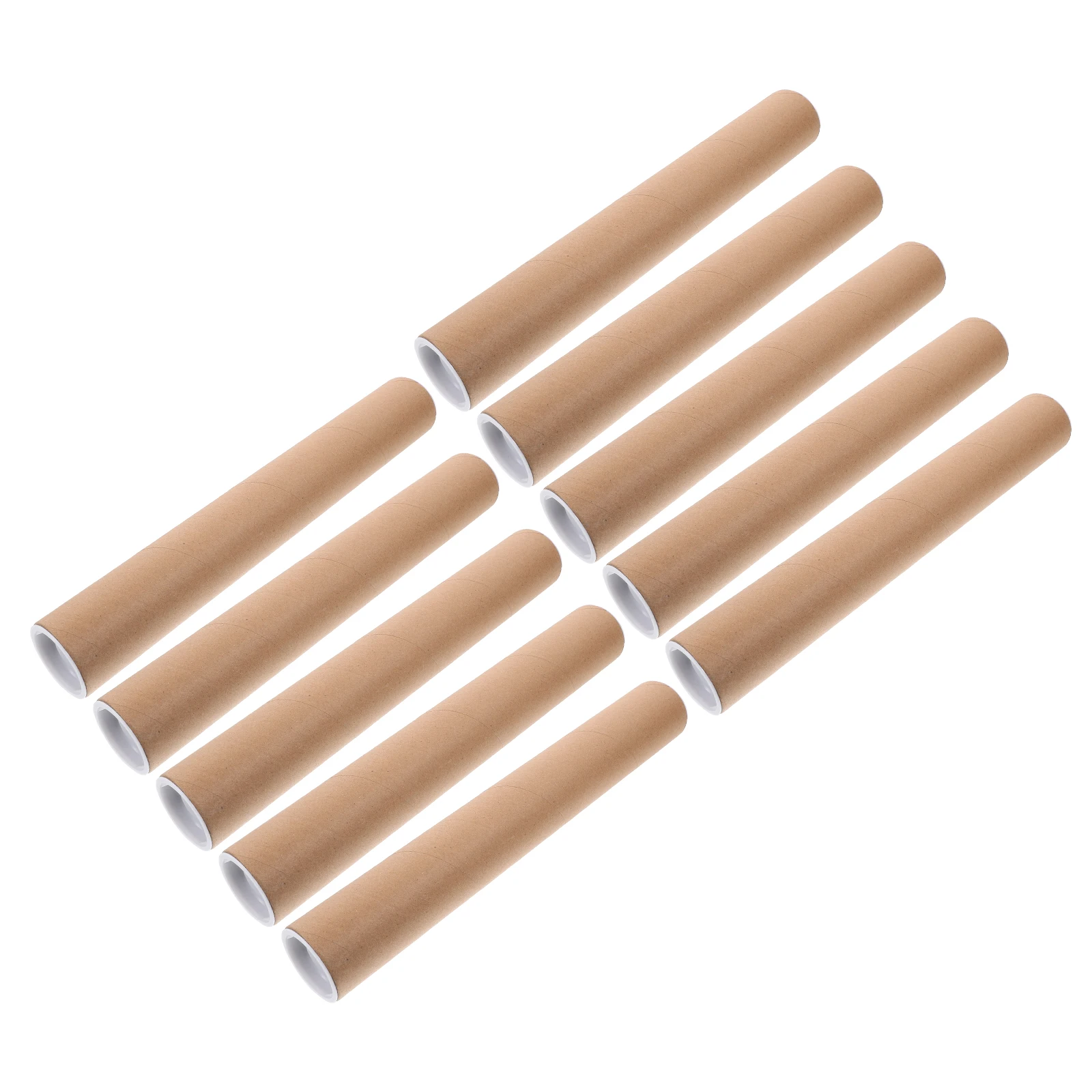 

10 Pcs Kraft Paper Mailing Tube Drawing Storage Support Packing Holder Poster Play Mat Travel