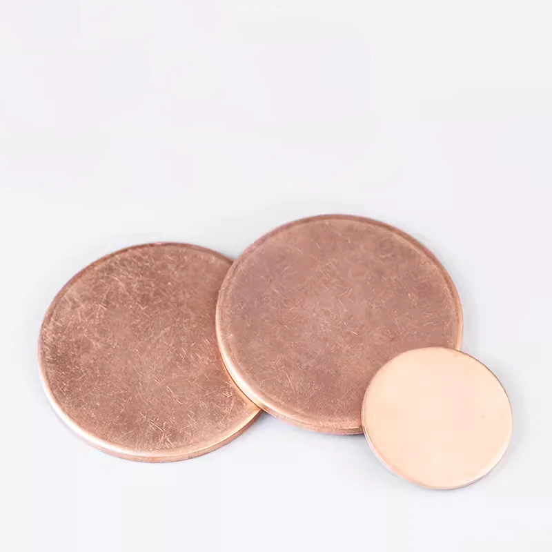 T2 Copper Disc Round Sheet Diameter 10~200mm Copper Sheet  Plate Thickness 0.1/0.2/0.3/0.5/0.6/0.8/1/1.5/2/2.5/3mm Customizable