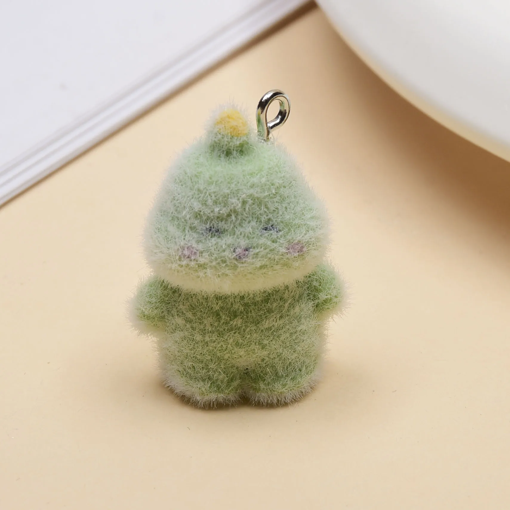 20pcs 3D Flocking Resin Charms cute cartoon Plush doll Pendant For Earring Necklace Keychains DIY Jewelry fittings