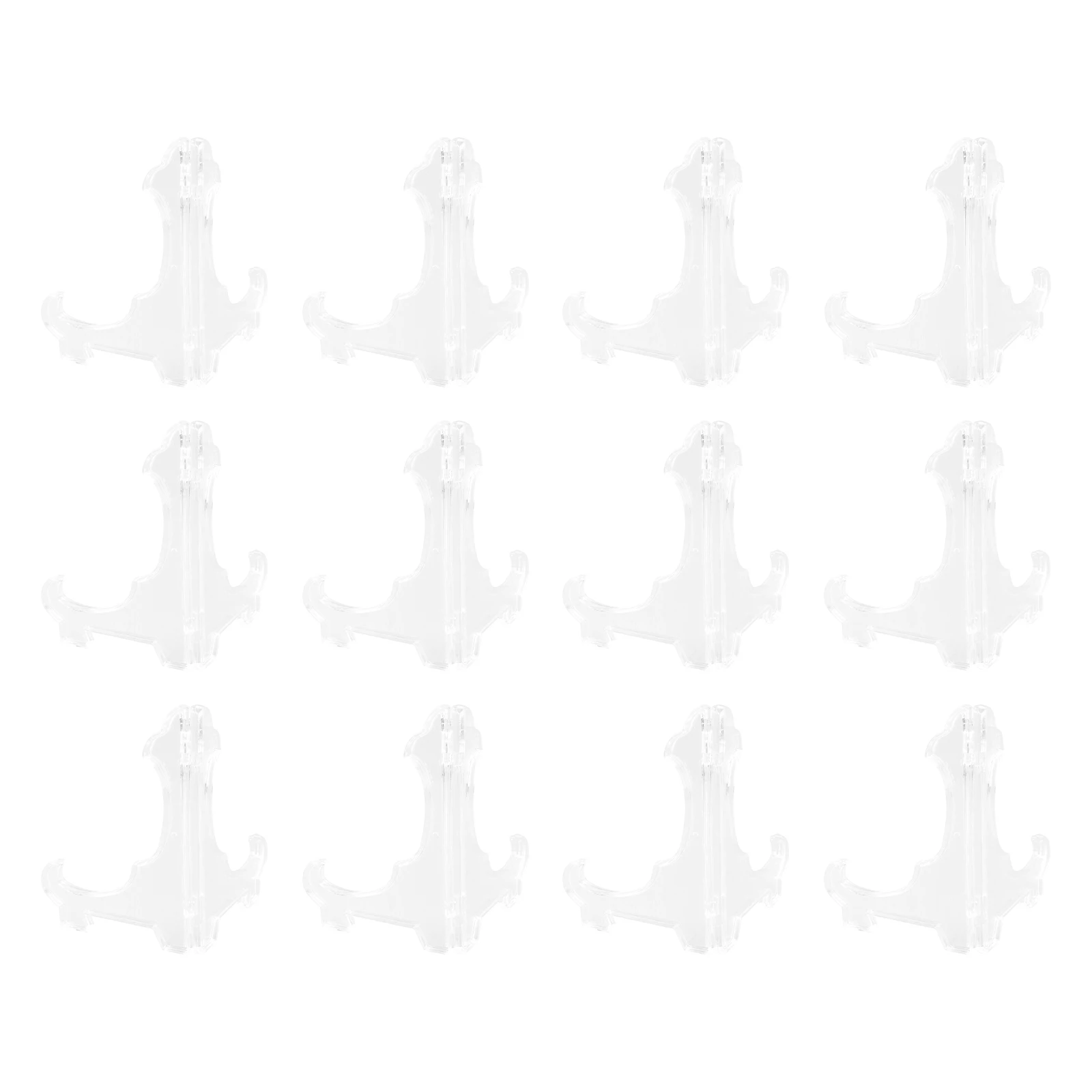 

12Pcs Triangular Display Shelf Plastic Foldable Commodity Rack Storage Stand Stable Display Holder Commodity Rack