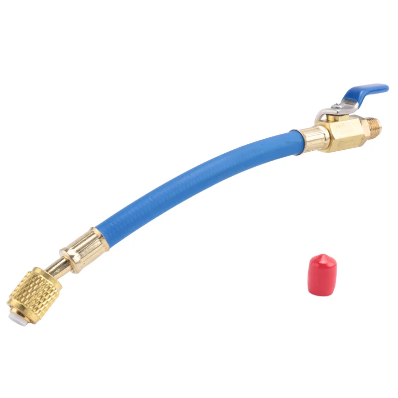 R134A R410 R22 HBV-B01 PSI مجموعة قياس متعددة A/C خرطوم شحن التبريد خراطيم التبريد HVAC مع ملحقات صمام الكرة #5