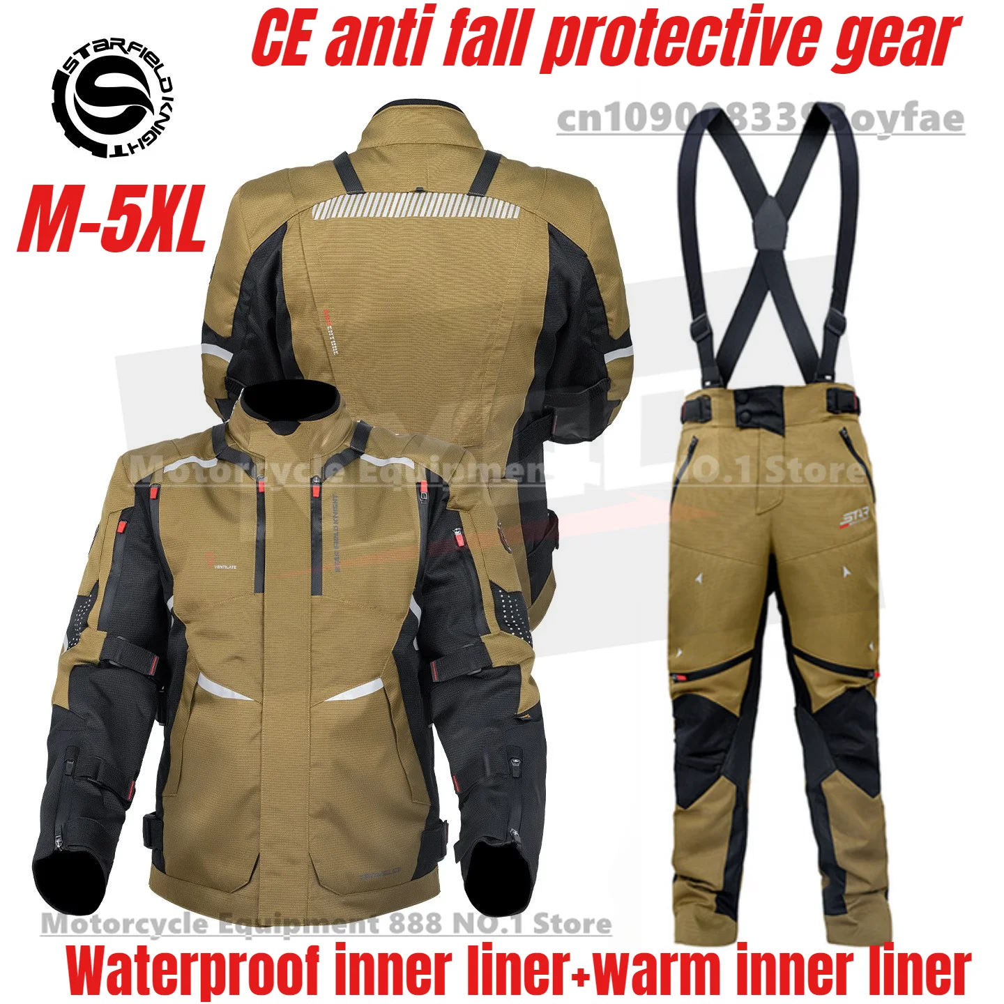 

Мотоциклетный костюм, мужской раллийный комплект, осенне-зимняя ветрозащитная водонепроницаемая теплая и непромокаемая куртка и брюки 5XL