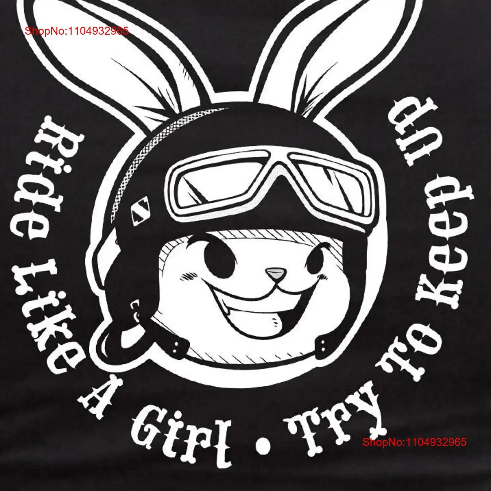 Camiseta de motocicleta para niña, conejito, motociclista, pollito, paseo como una prueba de mantener, ropa de montar para amantes de 2 caras, lavada vintage para niñas