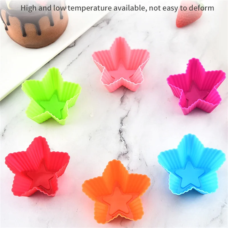 Moldes de silicona para cupcakes, reutilizables, antiadherentes, fáciles de limpiar, 1 piezas