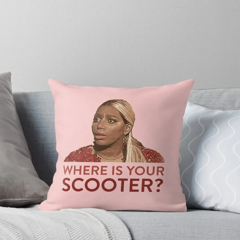 NeNe Leakes - Where is your scooter? Throw Pillow Luxury Pillow Cover Decorative Cushions For Living Room