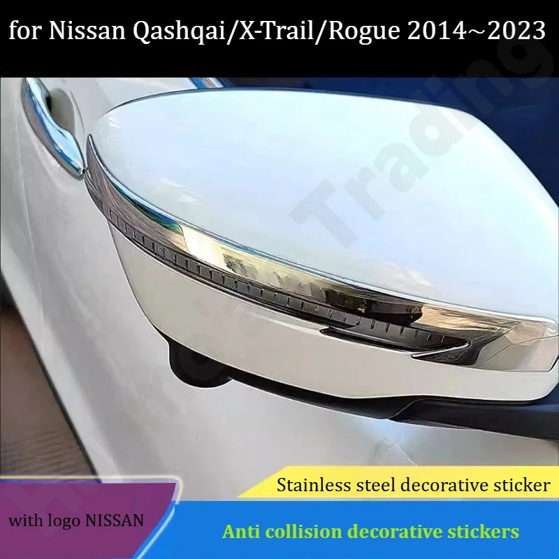 

for Nissan X-Trail/Rogue 2014~2021 Rearview mirror stickers/anti scratch decorative strips/decorative accessories