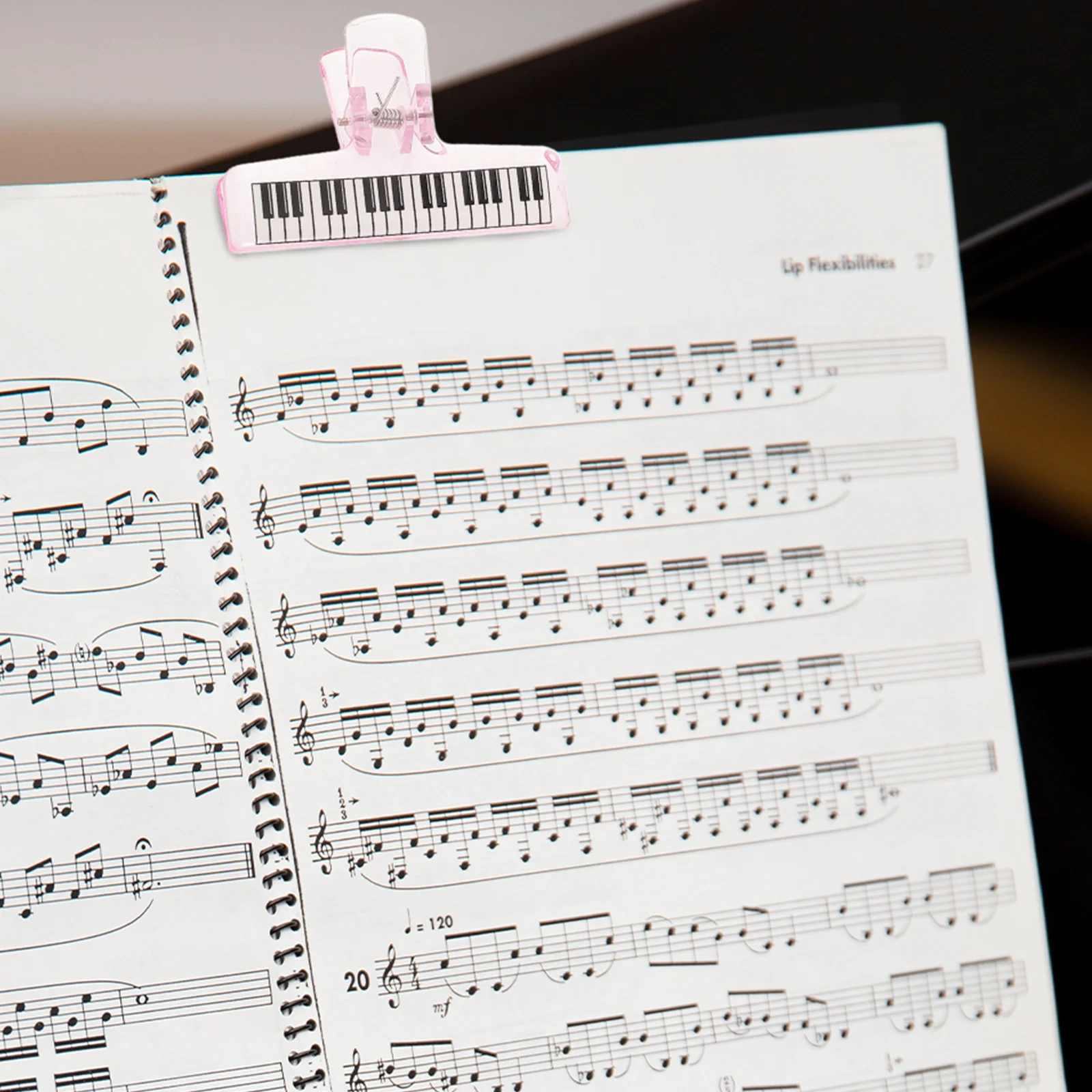 

3 Pcs Transparent Acrylic Piano Sheet Clips Book Holder Large Portable Ice White Creative Design Music Score Piano