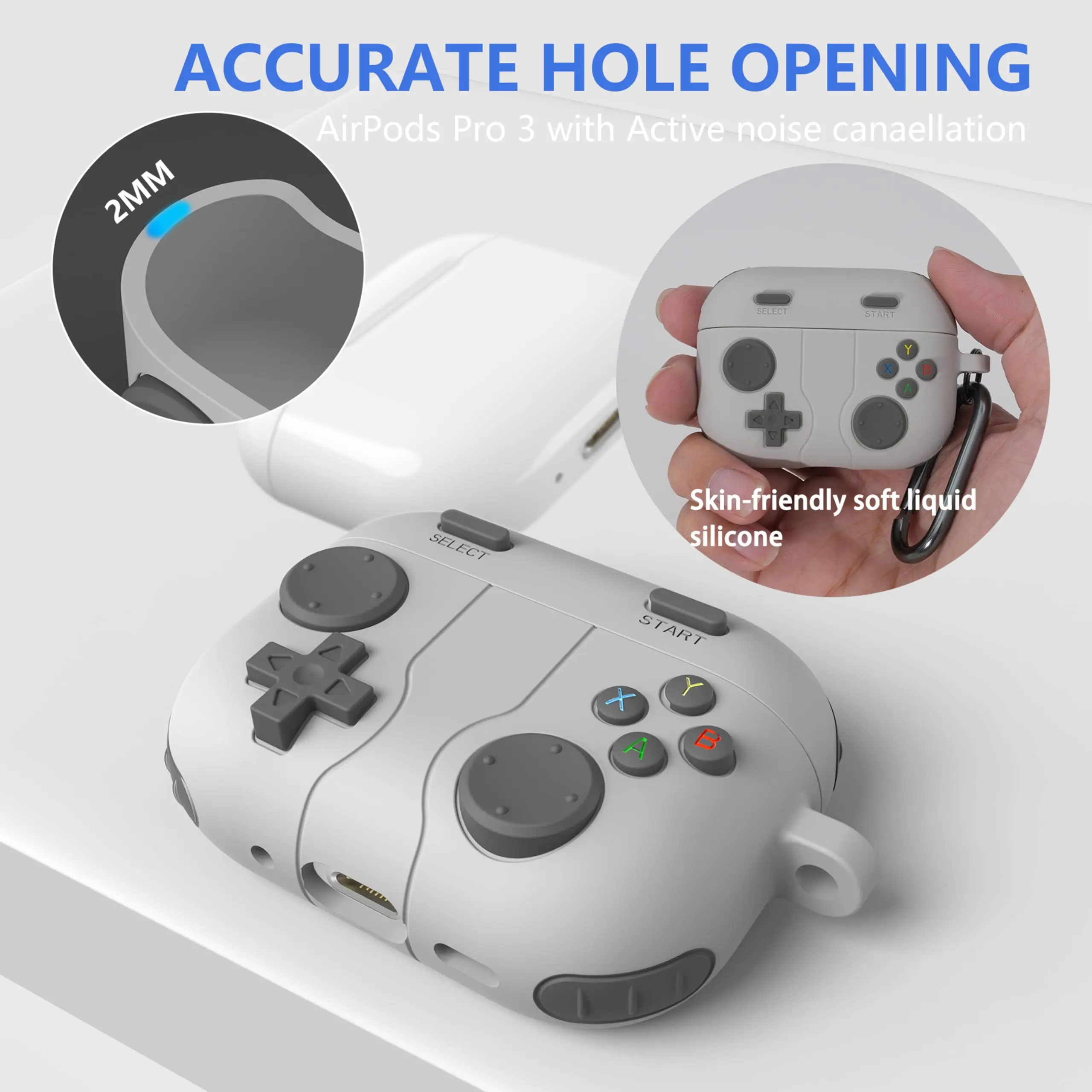 Game Case for AirPods Pro 3 Classic Cool Funny Shock-Proof Protective Silicone Case for Men Airpods Pro 3 Case with Cleaner Kit