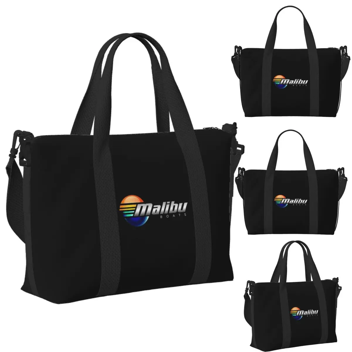 

Custom Malibu Boats POCKET SIDE Beach Travel Bag Large Capacity Tote Bags for Gym Sport Women Shopping Duffle Shoulder Bag