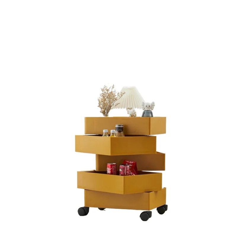

Rotating storage cabinet Movable bedside table ins side cabinet Simple storage Cosmetics storage cabinet