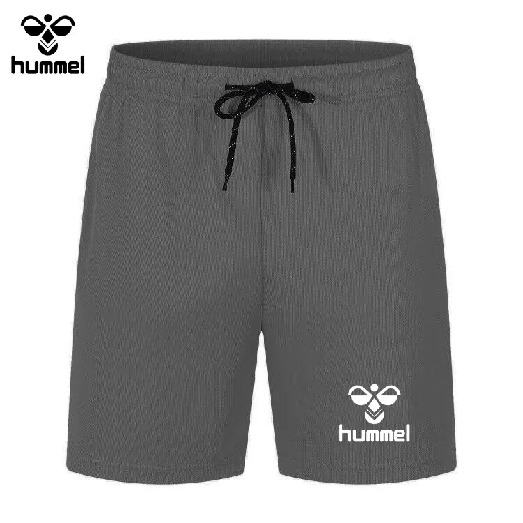 2024 Summer Brand HUMMEL Season Mesh Quick Dry Sports Fitness Shorts Men\'s Basketball Game Training Running Casual Quarter Pants