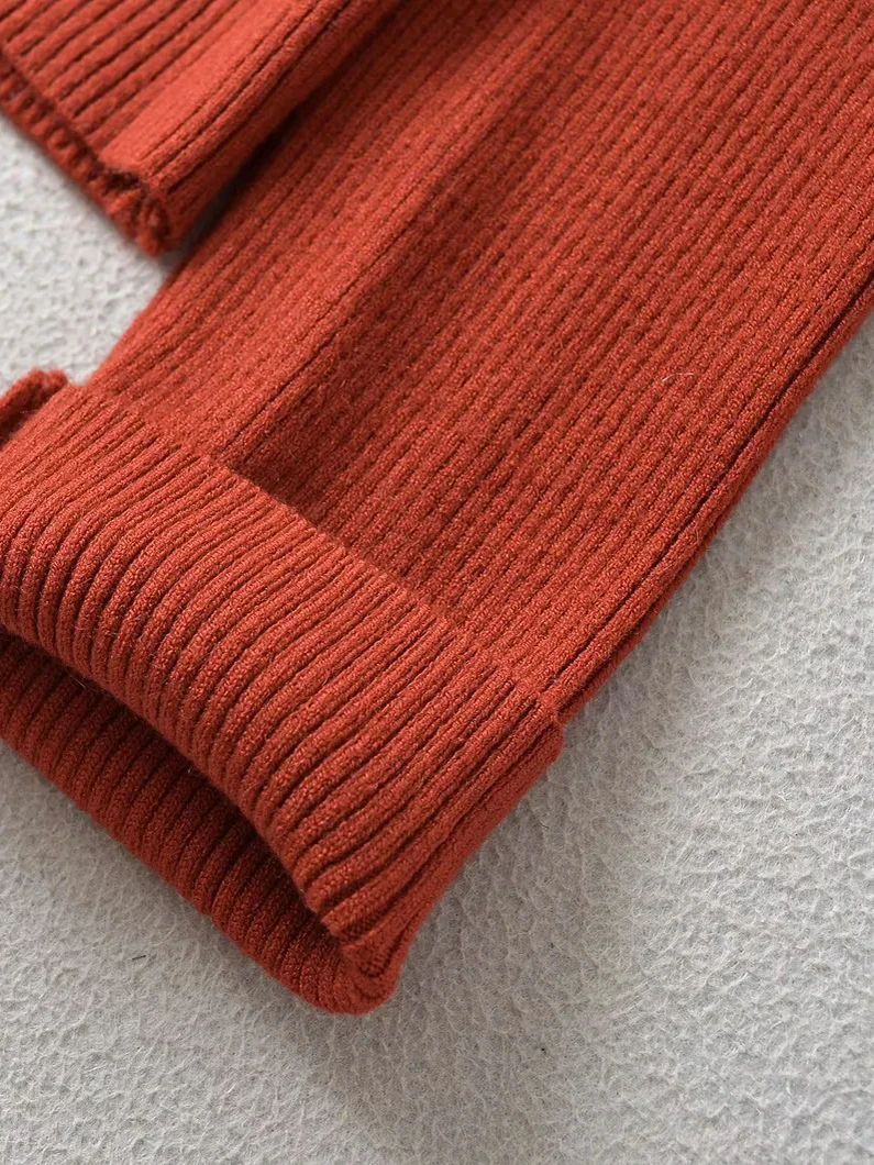 قميص محبوك بقصة ضيقة عالية Ne Long Sve تصميم مثير للنساء ملابس تريكو مرنة الخصر والكتف تتجه لخريف 2025 #4