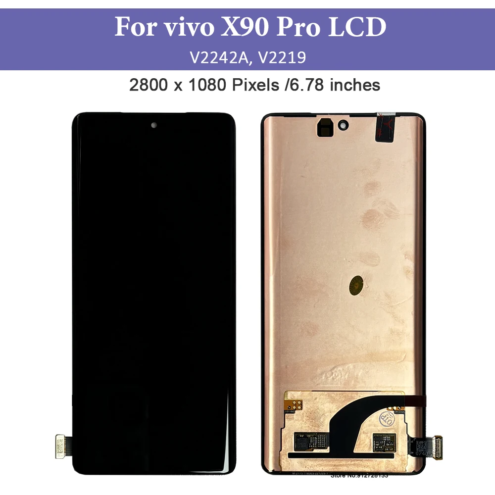 6.78\'\' AMOLED Original For vivo X90 Pro LCD Display Touch Screen Digitizer Assembly For vivo x90pro LCD V2242A Display Replace