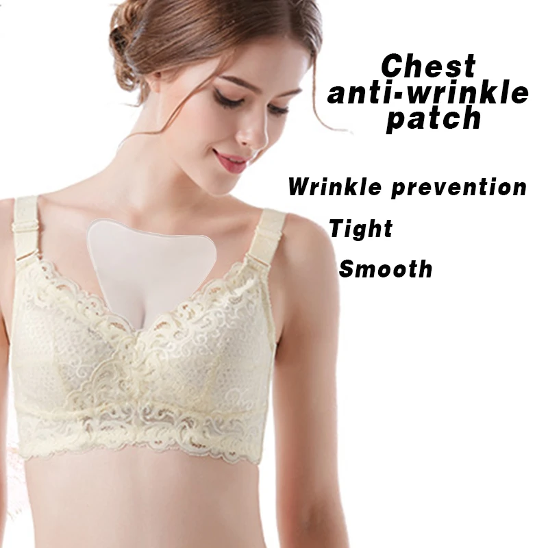 Reusable Anti-aging Soft Silicone Transparent Triangle Invisible Chest Sticker Breast Skin Tightening Smoothing Anti-Wrinkle Pad