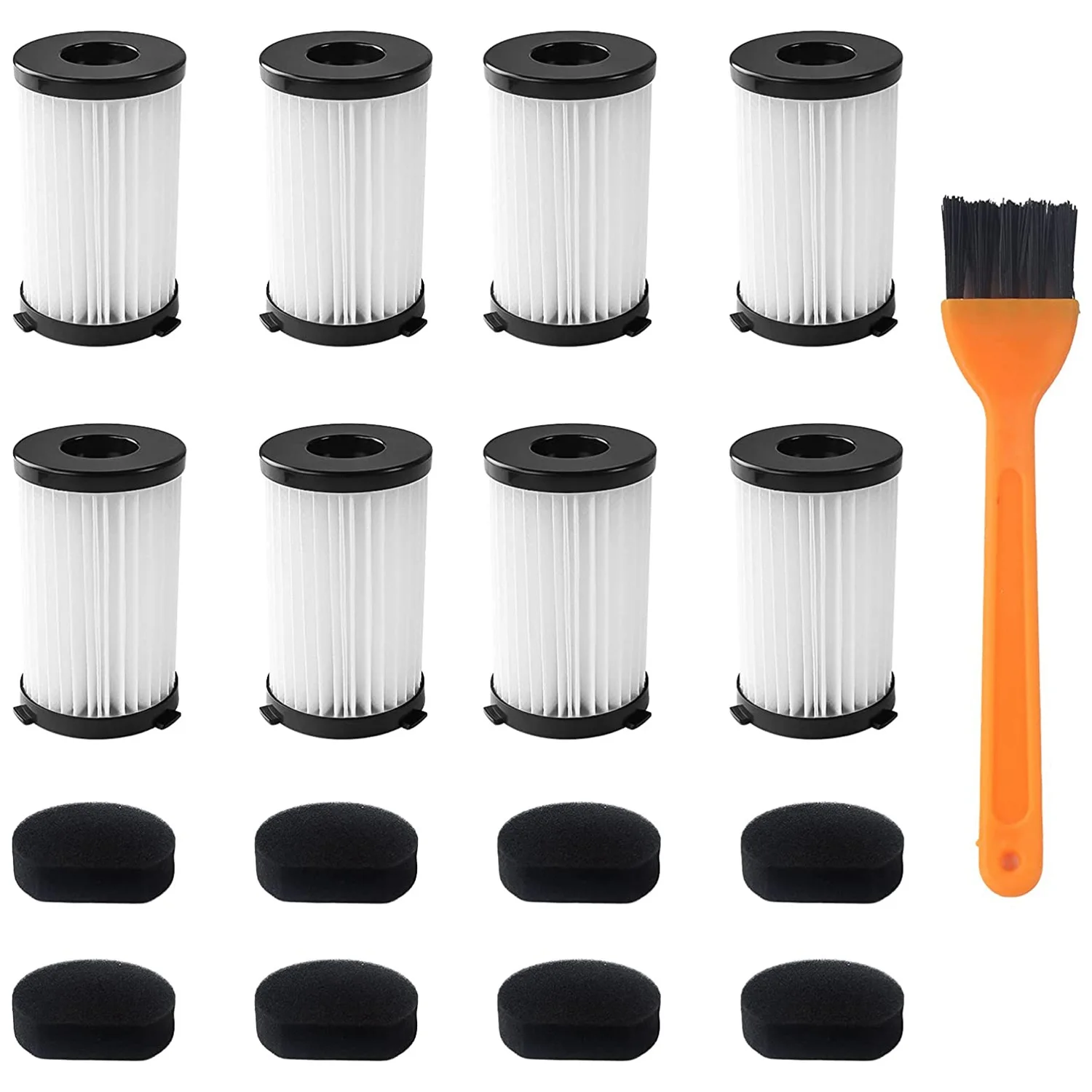 

A69X Replacement Filters for MOOSOO D600 and Ariete Handyforce Vacuums RBT 2761 RBT 2759 Includes 8 Filters + 8 Foam Filters